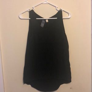 Black top with sheer back